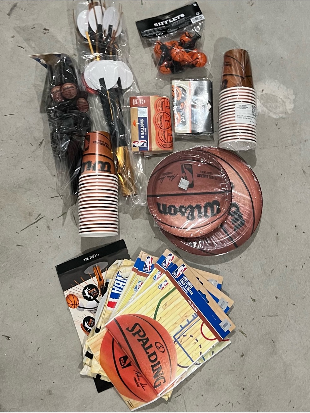 Wilson Brown and Black Basketball Party Pack